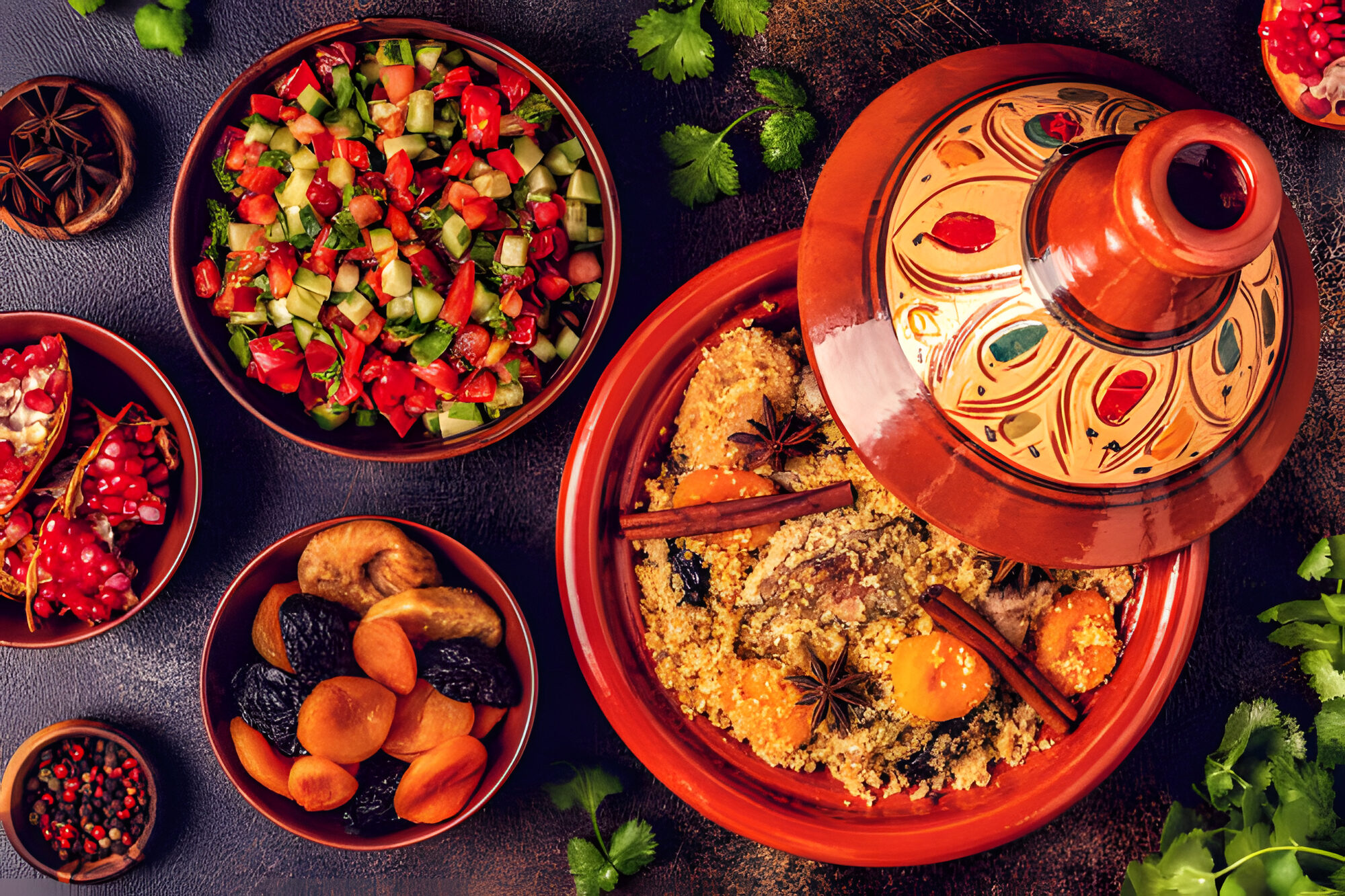 A spread of African food at Culture Resort